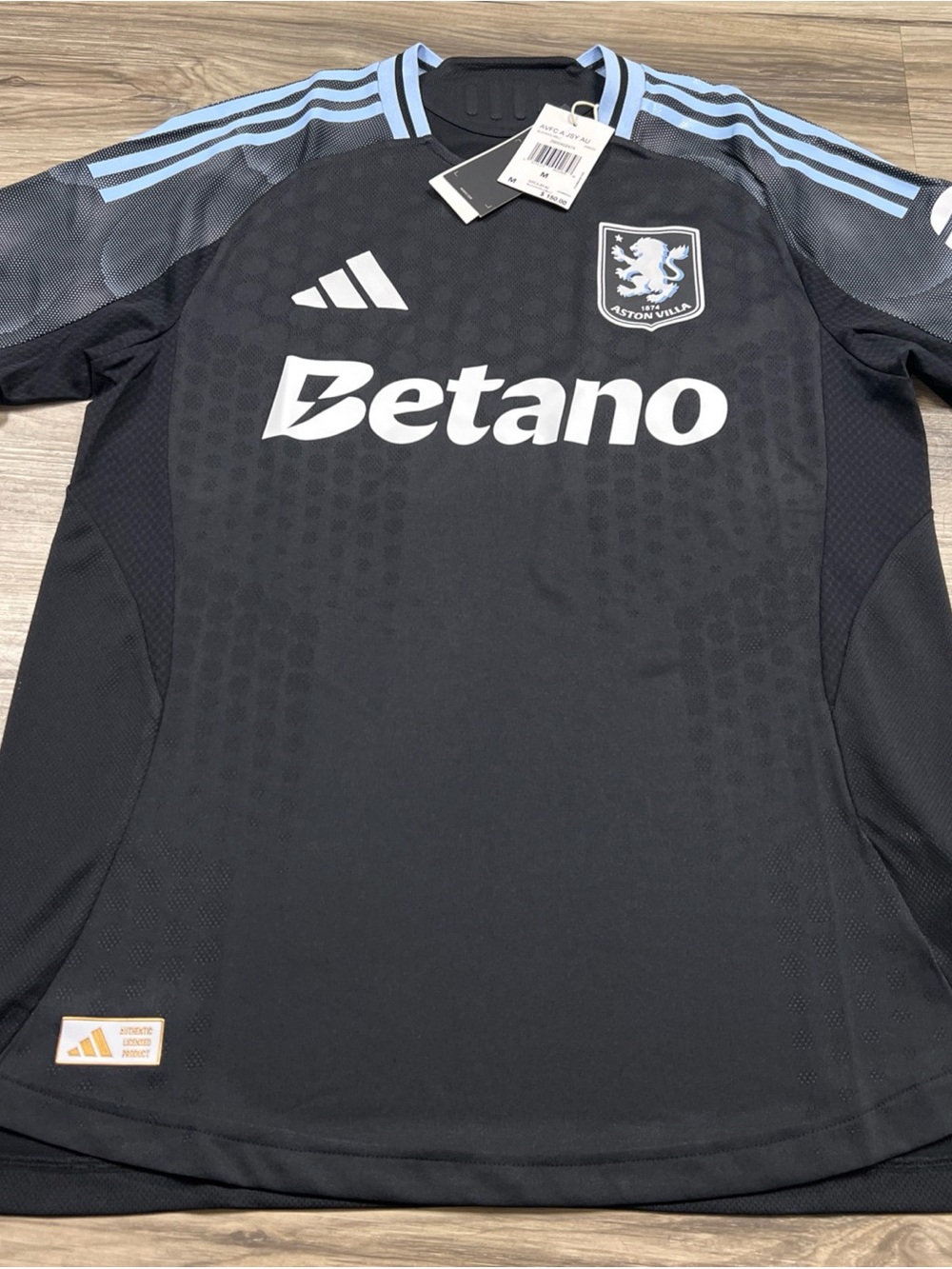 adidas Aston Villa FC 25/26 Away Authentic Soccer Jersey Mens Medium JN8033 $150
